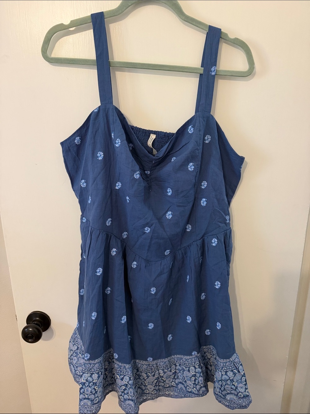 American Eagle Blue Printed Strappy Women's Dress